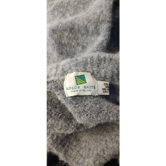 KOLOR Knits Womens Pullover Sweater Gray Heathered Long Sleeve Beads Crew Neck M - Picture 6 of 7